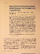 Vorschauseite 1: Mehr Sicherheit bei der Arzneimitteltherapie von Kindern und Jugendlichen