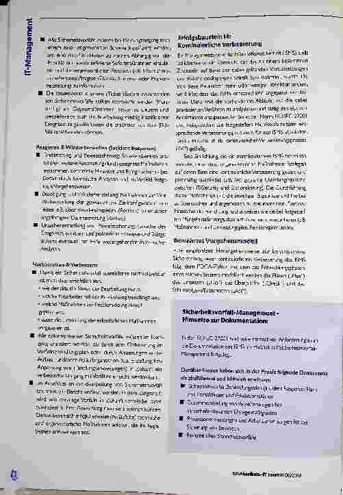 Vorschauseite 3: -Managemen Der ISMS-Ratgeber - ein Leittedlen für die Praxis ( Teil 8)