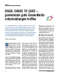 Vorschauseite 1: DNGK: SHARE TO CARE − gemeinsam gute Gesundheitsentscheidungen treffen