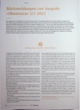 Vorschauseite 1: Rückmeldungen zur Ausgabe „Obstetrica“ 1/2 2022
