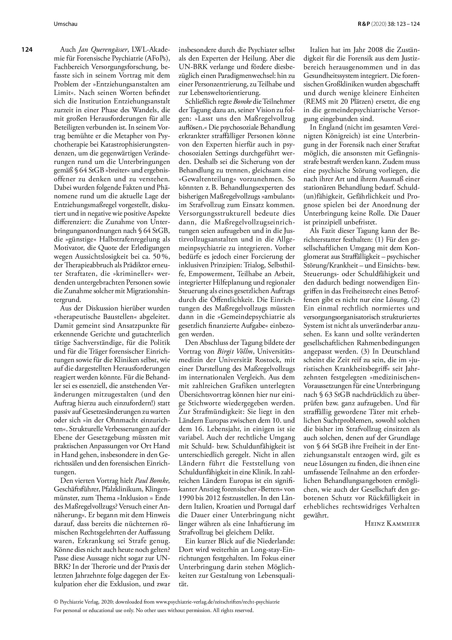 Vorschauseite 2: Grundpfeiler des Unterbringungsrechts: Noch up to date?