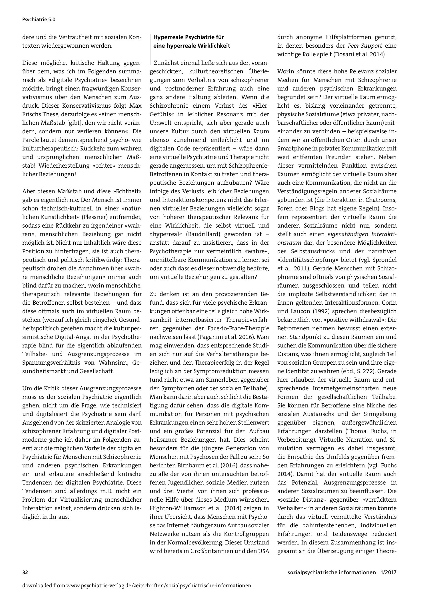 Vorschauseite 2: Virtualisierung ist nicht das Problem. Zu den eigentlichen Gefahren der digitalen Psychiatrie