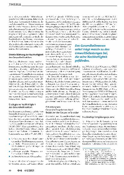 Vorschauseite 2: Nachhaltige Gesundheitssysteme in einer nachhaltigen Welt
