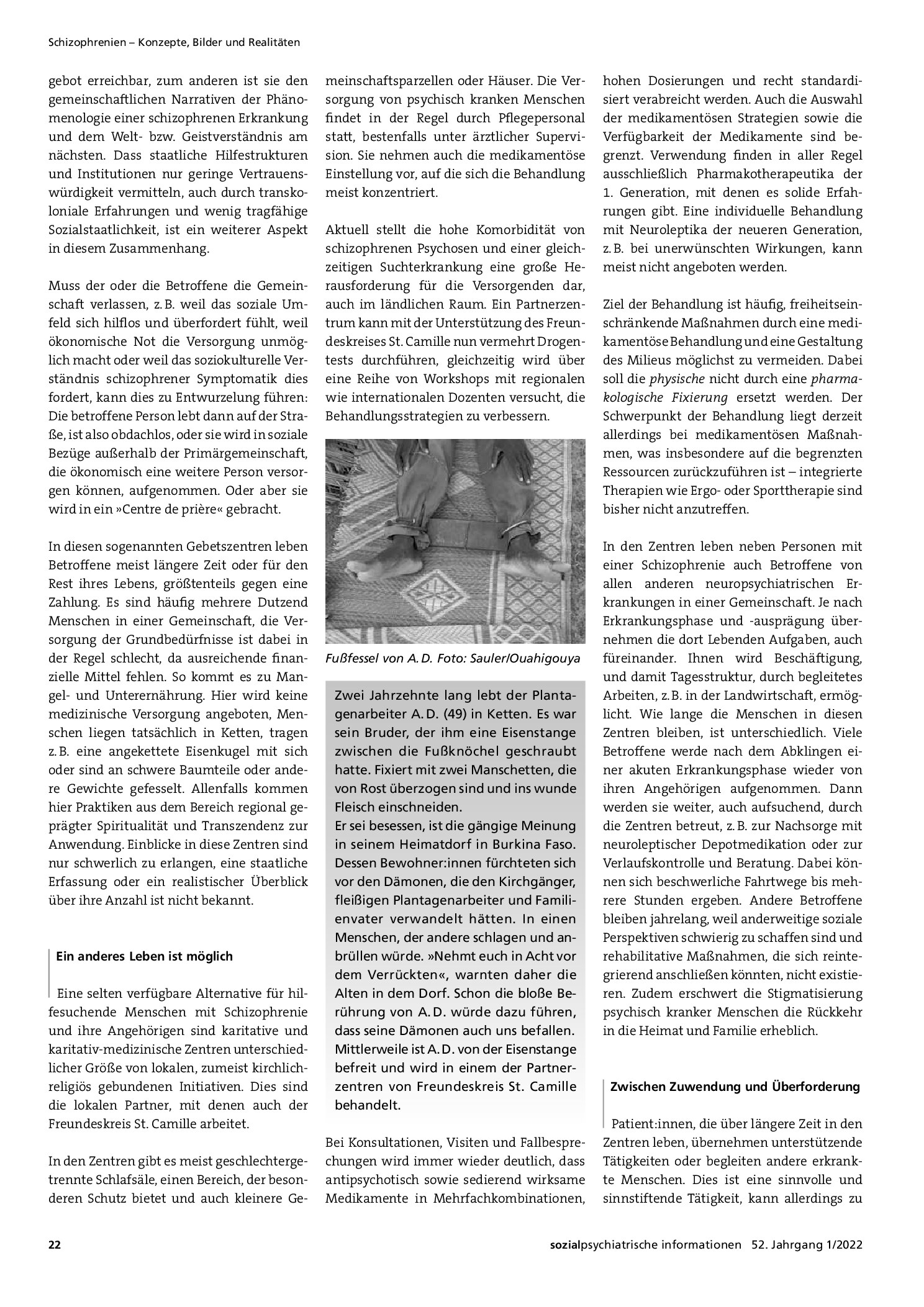Vorschauseite 2: Zwischen den Welten. Schizophrenie in westafrikanischen Ländern
