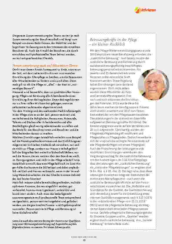 Vorschauseite 4: Bezugspflege gemeinsam gestalten