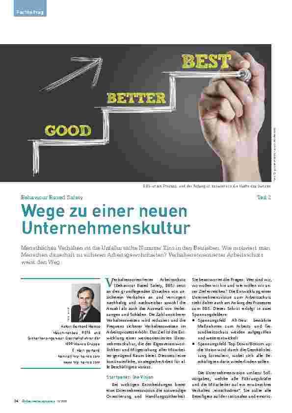 Vorschauseite 1: Wege zu einer neuen Unternehmenskultur