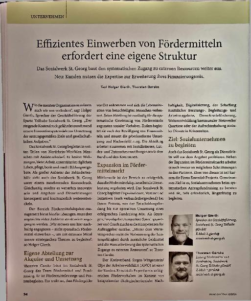 Vorschauseite 1: Effizientes Einwerben von Fördermitteln erfordert eine eigene Struktur.