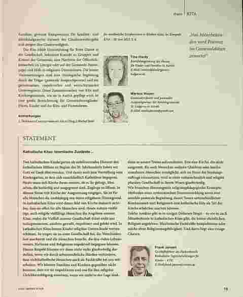 Vorschauseite 4: Vernetzung ist für Kita und Kirchengemeinde von Vorteil.