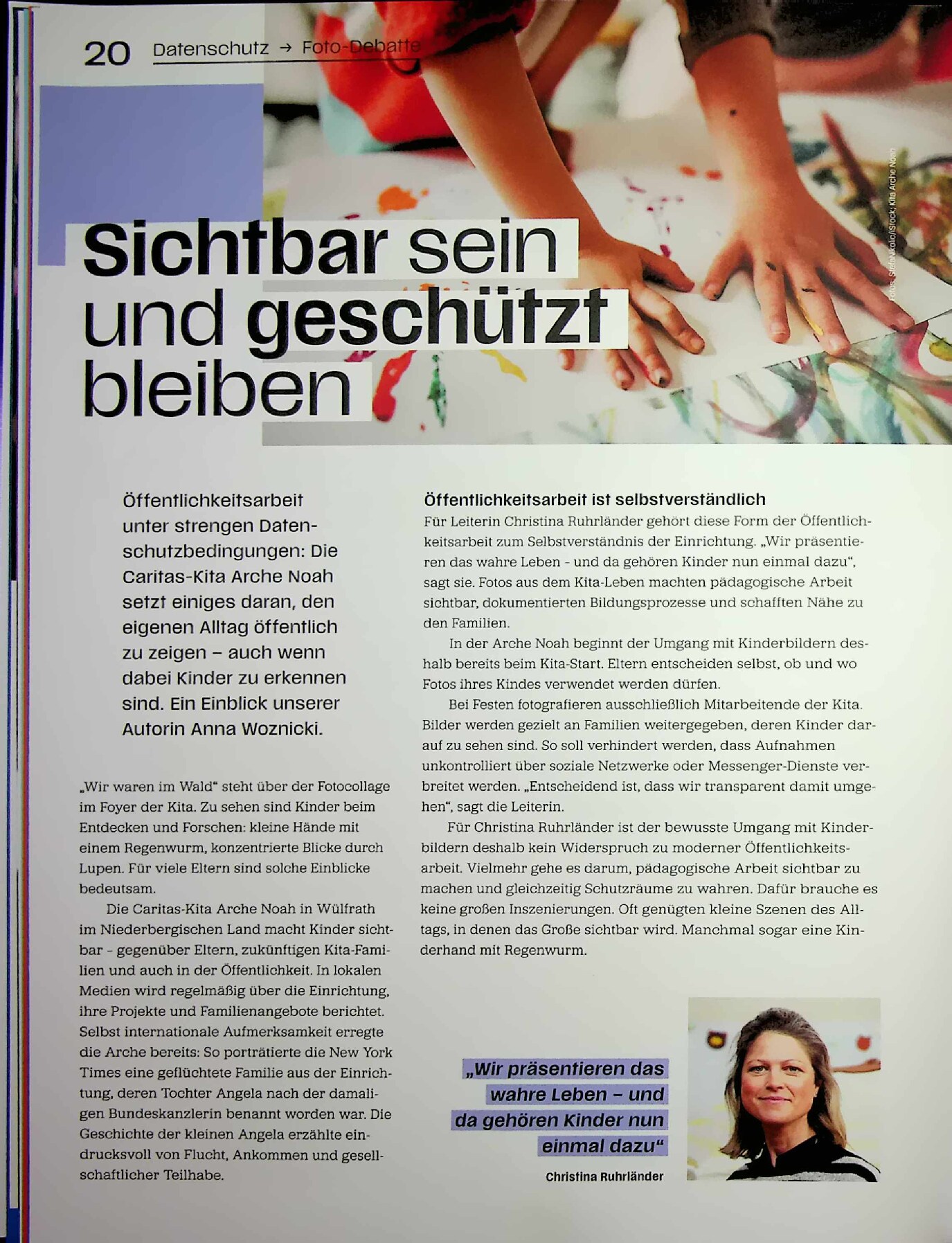 Vorschauseite 1: Öffentlichkeitsarbeit ist selbstverständlich. Sichtbar sein und geschützt bleiben