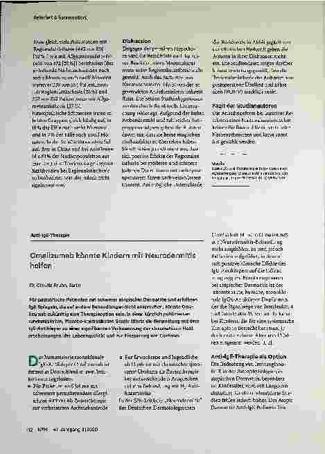 Vorschauseite 3: Aus der internationalen Literatur. Moderne Verfahren sind sicher und effektiv.