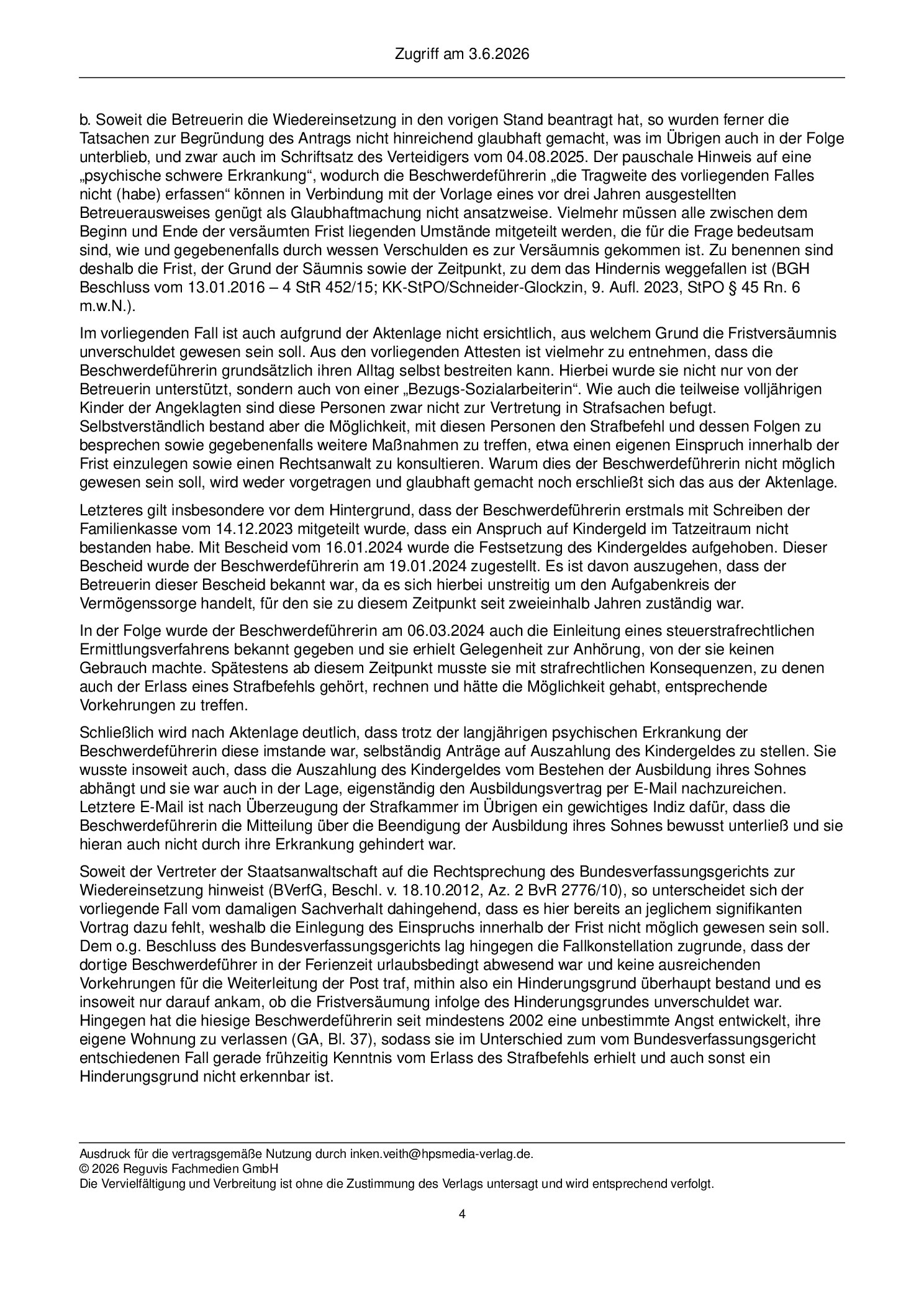 Vorschauseite 4: Zum Aufgabenkreis – § 1815 BGB