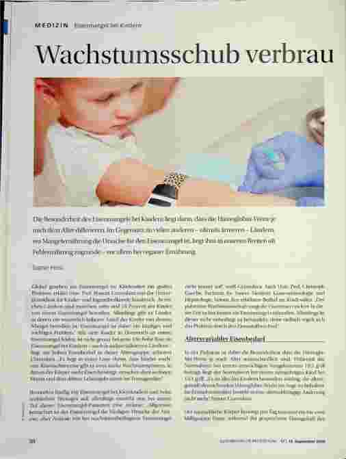 Vorschauseite 1: Wachstumsschub verbraucht Eisenreserven