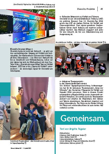 Vorschauseite 3: Für eine Gesundheitsversorgung auf Augenhöhe. Offen. bunt. Gemeinsam