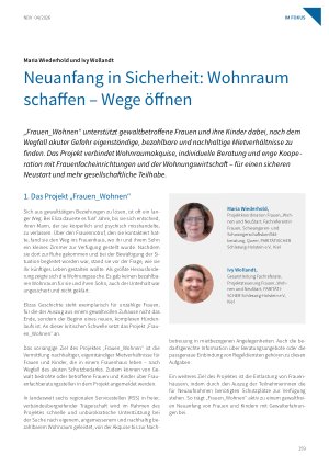 Vorschauseite 1: Neuanfang in Sicherheit: Wohnraum schaffen – Wege öffnen