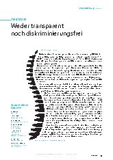 Vorschauseite 1: Weder transparent noch diskriminierungsfrei.