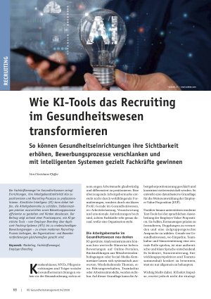 Vorschauseite 1: Wie KI-Tools das Recruiting im Gesundheitswesen transformieren