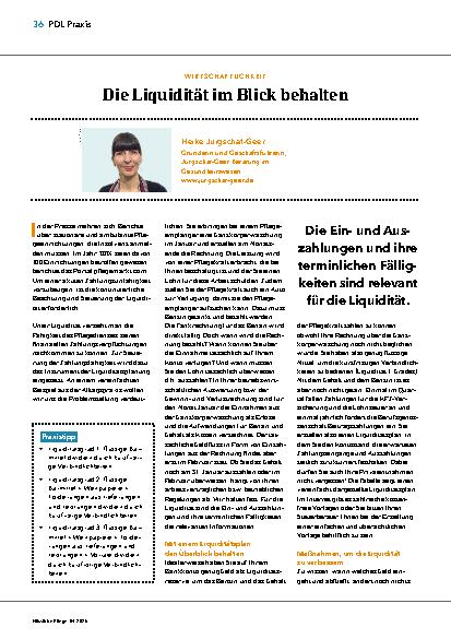 Vorschauseite 1: Die Liquidität im Blick behalten
