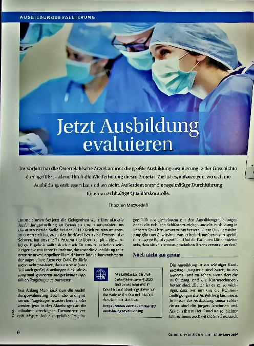 Vorschauseite 1: Jetzt Ausbildung evaluieren.