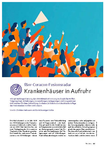 Vorschauseite 1: f&w-Curacon-Fusionsradar Krankenhäuser in Aufruhr