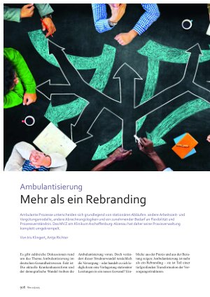 Vorschauseite 1: Ambulantisierung Mehr als ein Rebranding
