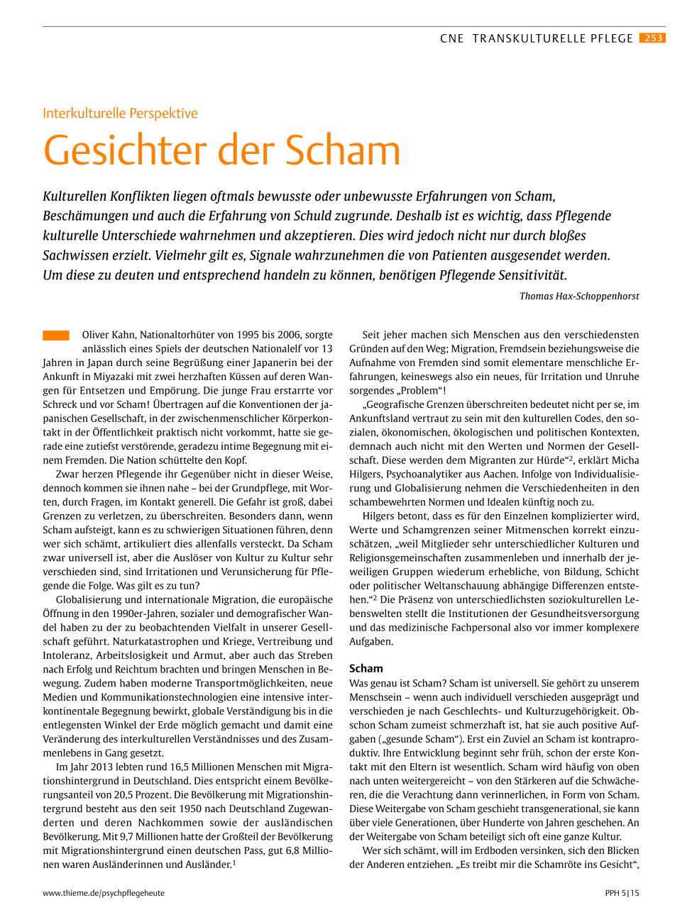 Vorschauseite 1: Gesichter der Scham