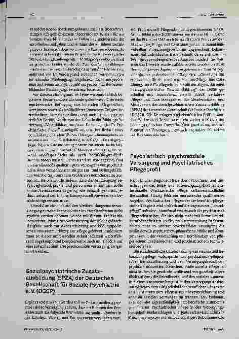 Vorschauseite 4: Bildung und Psychiatrische Pflege Bildungsdurchlässigkeit - mögliche Auswirkungen auf die psychosoziale Versorgung