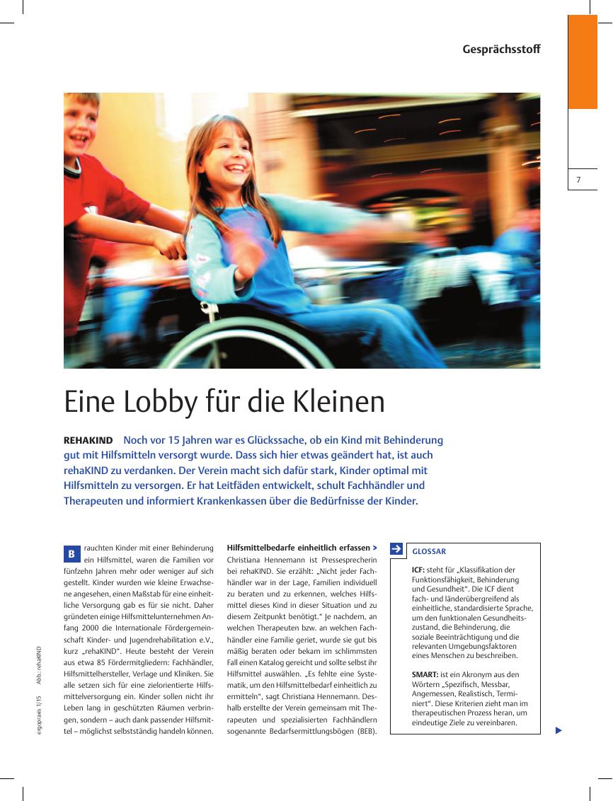 Vorschauseite 1: Rehakind – Eine Lobby für die Kleinen