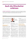 Vorschauseite 1: Auch die Mitarbeiter schützen.