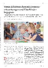 Vorschauseite 1: Wenn sich Menschen mit Demenzerkrankungen und Kita-Kinder begegnen, intergenerationelle, familienexterne Projekte verbessern die soziale Teilhabe von Menschen mit Demenzerkrankung…