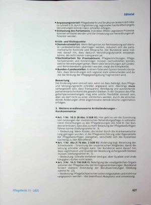 Vorschauseite 3: Zur Stellungnahme des Bundesrats zum Gesetzentwurf zur »Befugniserweiterung und Entbürokratisierung in der Pflege«