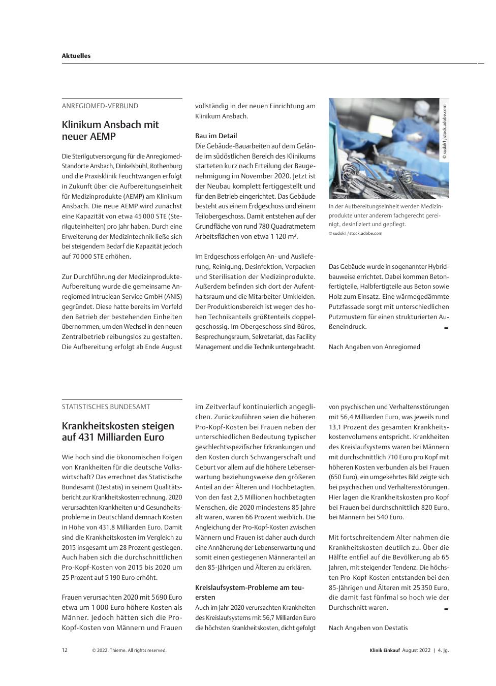 Vorschauseite 1: Anregiomed-Verbund: Klinikum Ansbach mit neuer ZEMP