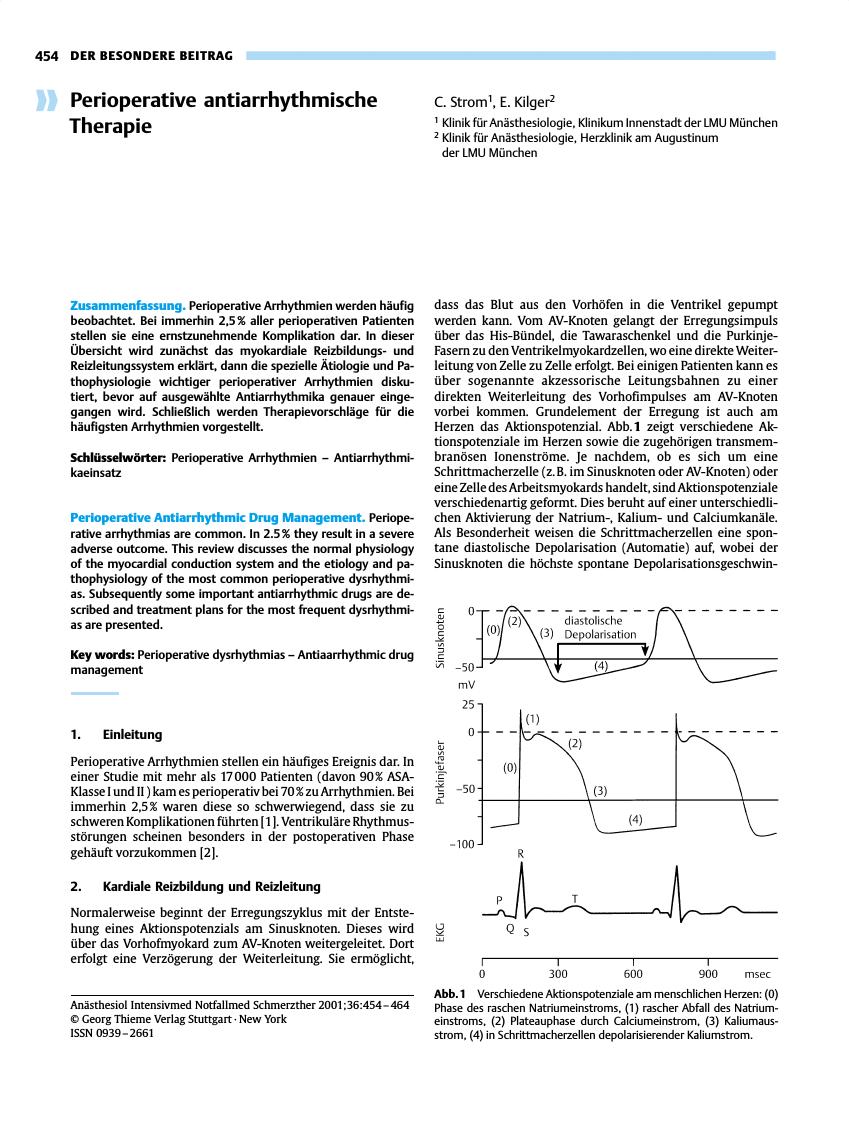 Vorschauseite 1: Perioperative antiarrhythmische Therapie