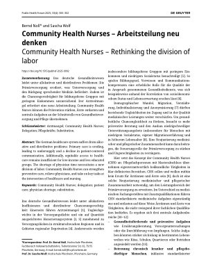 Vorschauseite 1: Community Health Nurses – Arbeitsteilung neu denken