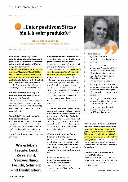 Vorschauseite 1: „Unter positivem Stress bin ich sehr produktiv.“