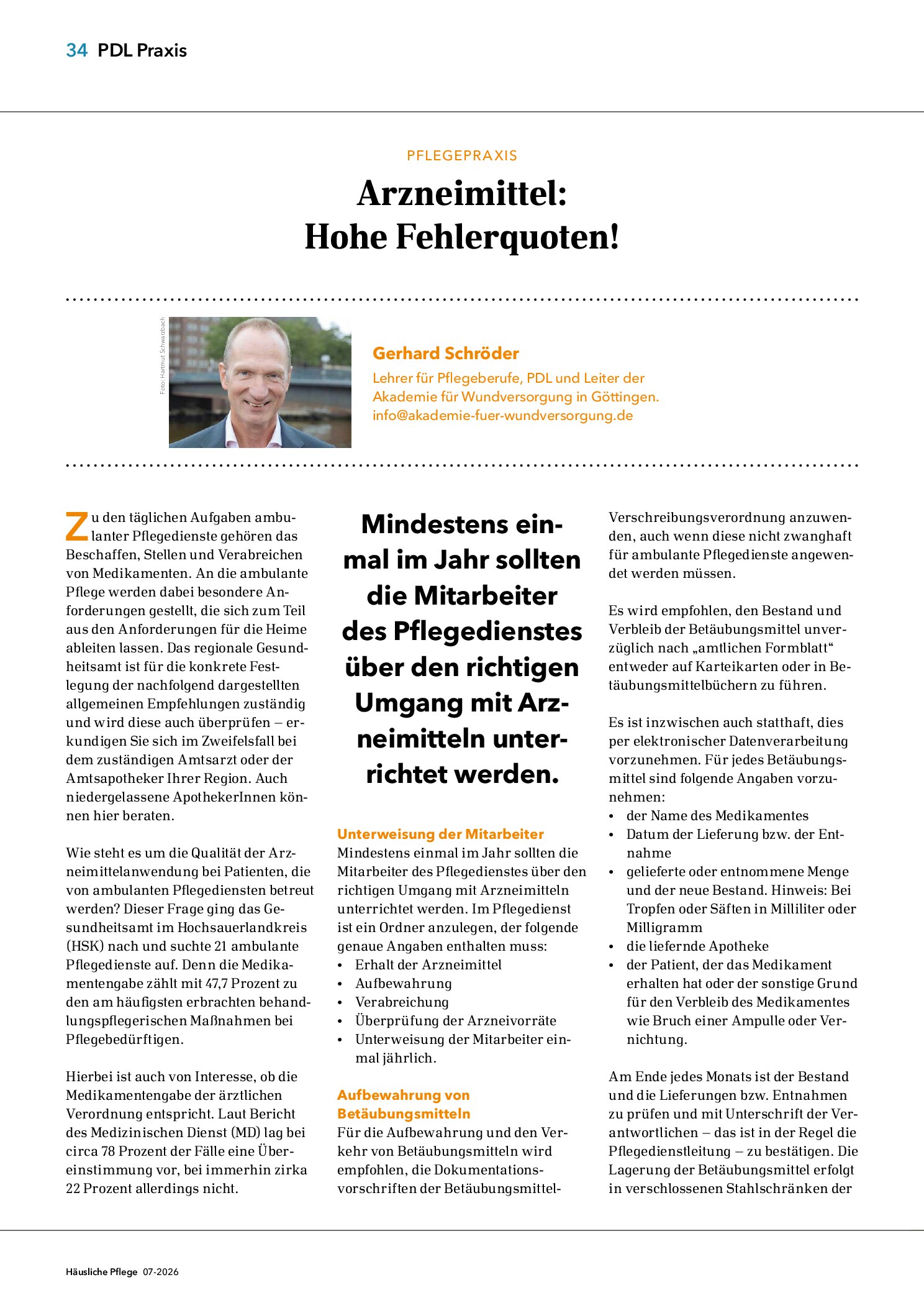 Vorschauseite 1: Arzneimittel: Hohe Fehlerquoten!
