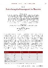 Vorschauseite 1: Interhospitaltransport in Bayern
