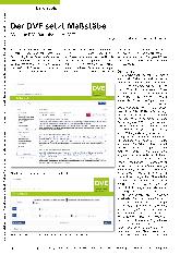 Vorschauseite 1: Der DVE setzt Maßstäbe. Die neue EBP-Datenbank des DVE.
