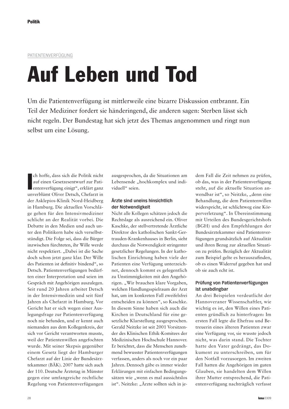Vorschauseite 1: Auf Leben und Tod