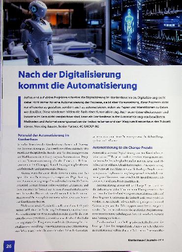 Vorschauseite 1: Nach der Digitalisierung kommt die Automatisierung.