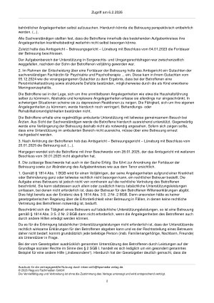 Vorschauseite 2: Zum Betreuungsbedarf § 1814 Abs. 3 Satz 2 Nr. 2 BGB; § 78 SGB IX
