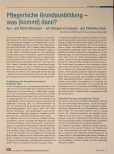 Vorschauseite 1: Pflegerische Grundausbildung - was kommt dann?
