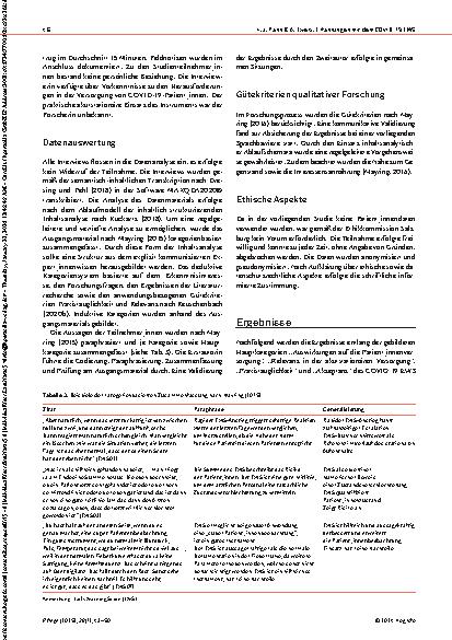 Vorschauseite 4: Erfahrungen von Pflegekräften mit dem COVID-19 Early Warning Score in der akutstationären Versorgung