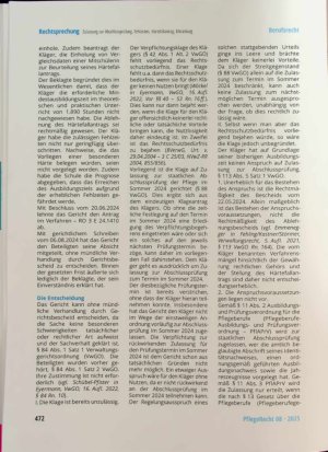 Vorschauseite 4: Zulassung zur Abschlussprüfung, Fehlzeiten, Härtefallantrag, Erkrankung