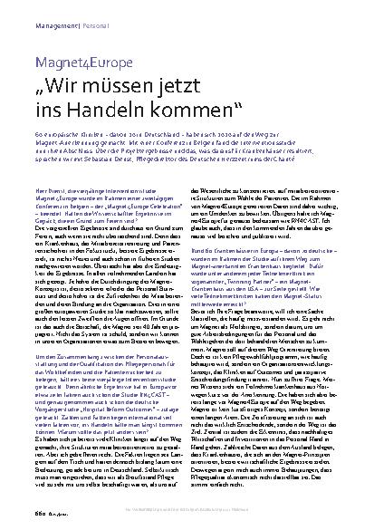 Vorschauseite 1: Magnet4Europe „Wir müssen jetzt ins Handeln kommen“