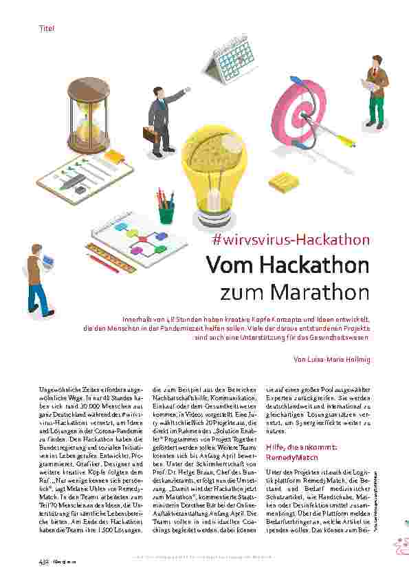 Vorschauseite 1: #WirVsVirus-Hackathon zum Marathon