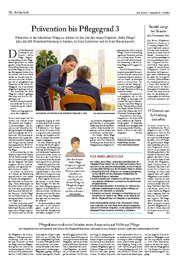 Vorschauseite 1: Prävention bis Pflegegrad 3