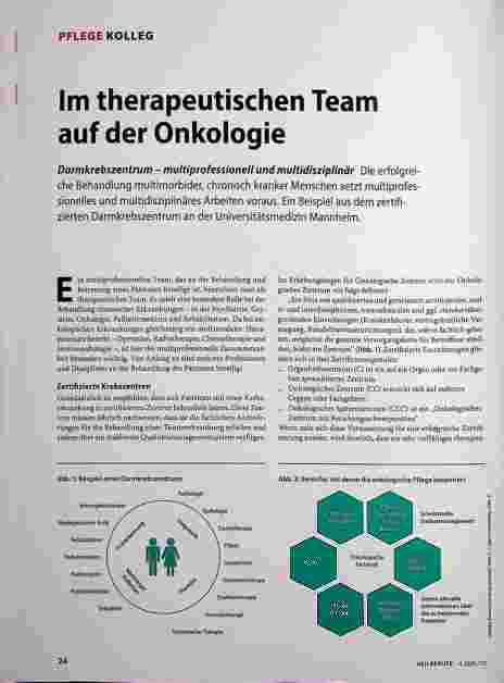 Vorschauseite 1: Im therapeutischen Team auf der Onkologie.
