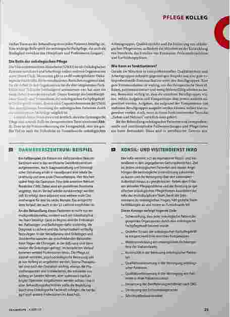 Vorschauseite 2: Im therapeutischen Team auf der Onkologie.