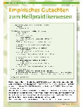 Vorschauseite 1: Empirisches Gutachten zum Heilpraktikerwesen