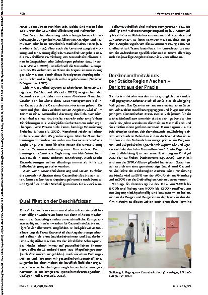 Vorschauseite 2: Gesundheit für alle erreichbar machen Gesundheitskioske bieten Zugang zu Information, Beratung und Schulung